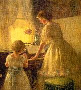Francis Day The Piano Lesson oil painting artist